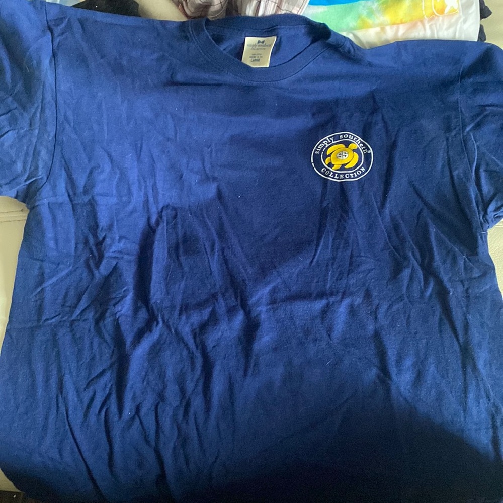 Simply southern navy blue shirt
